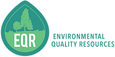 EQR Environmental Quality Resources logo featuring a tree inside a water droplet shape.